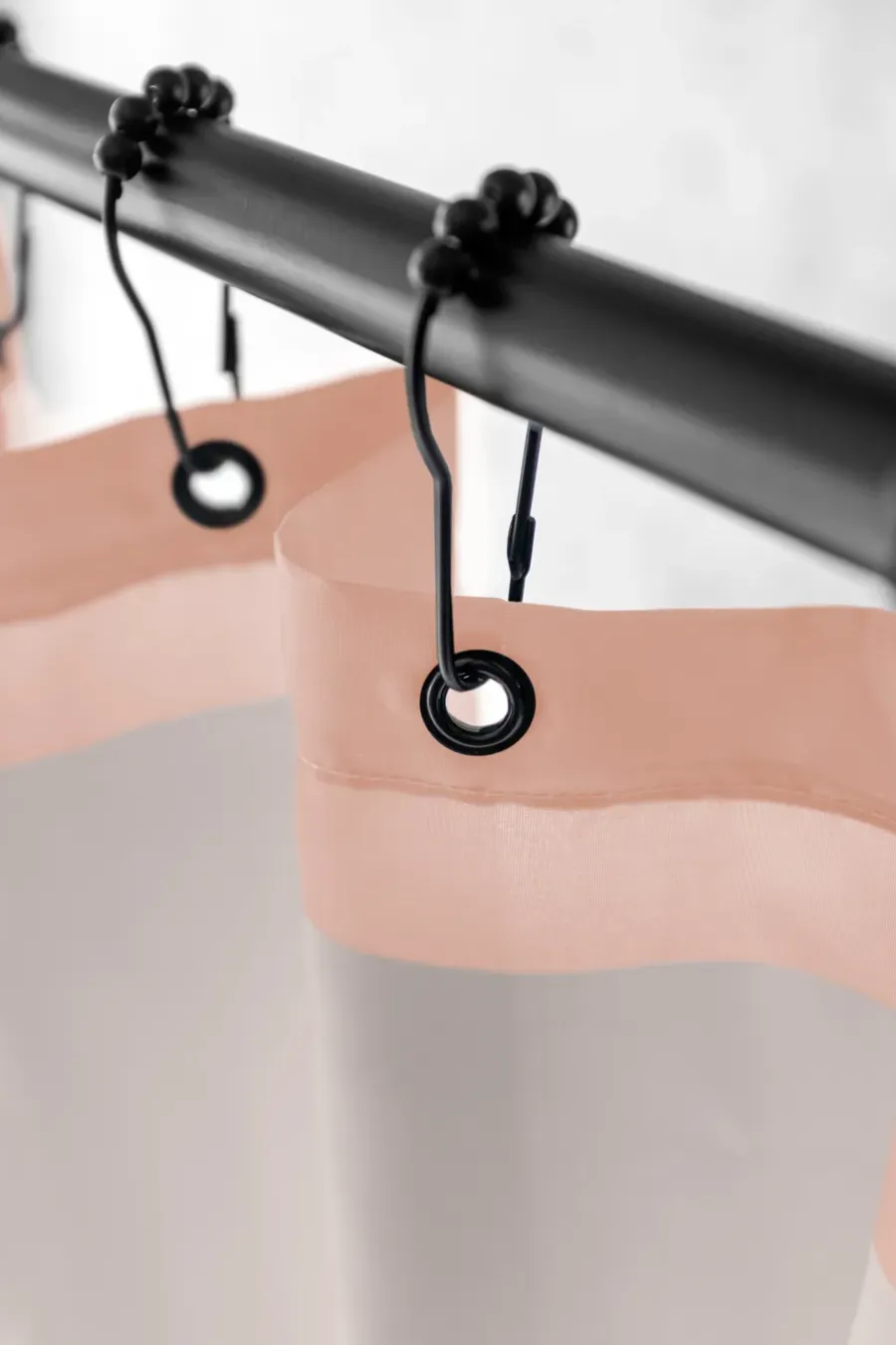 Mette Ditmer Aqua haken voor douchegordijn 10-pack, Zwart< Douchegordijnen