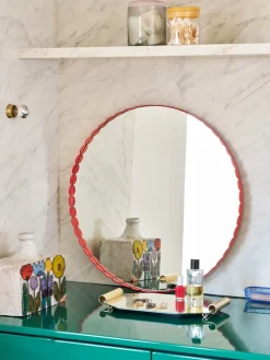 HAY Arcs Mirror spiegel Ø60 cm, Red< Ronde Spiegels|Wandspiegels