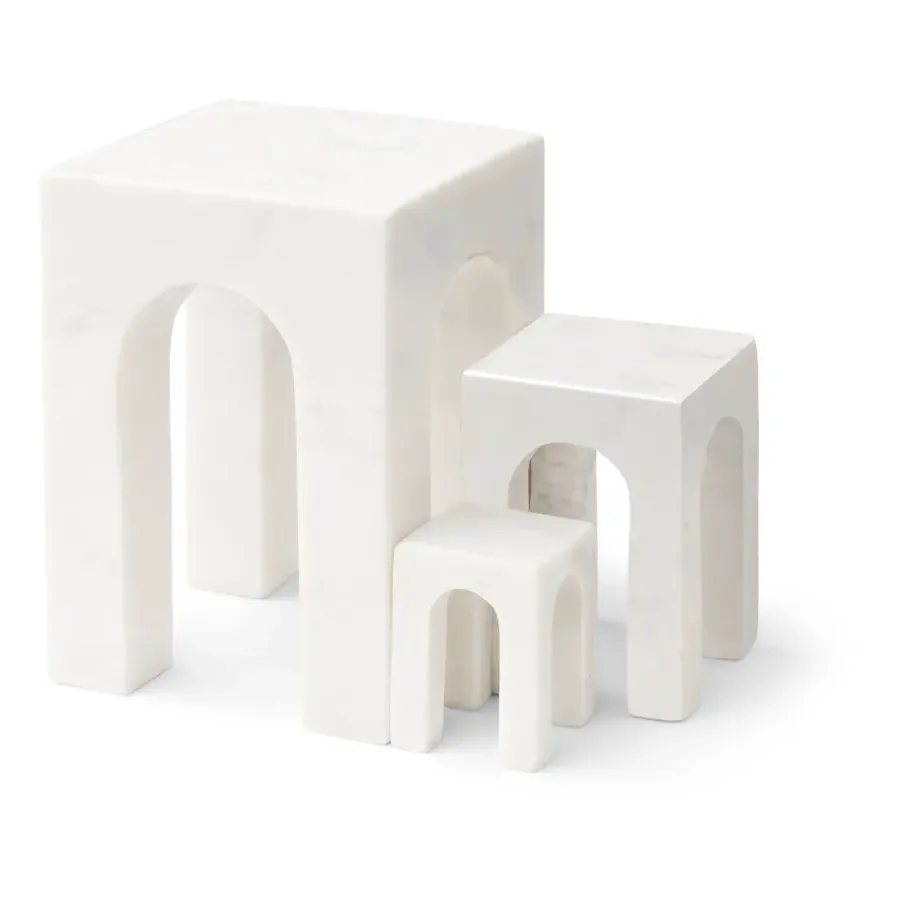 Gejst Arkis boekensteun 3-delig, Wit< Decoratieve Accessoires