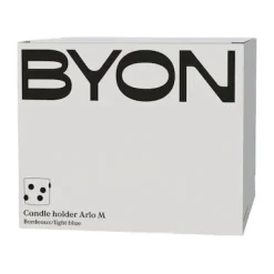 Byon Arlo kaarsenhouder M Ø15 cm, Bordeauxrood-lichtblauw< Kaarsenhouders & Kaarsenborden