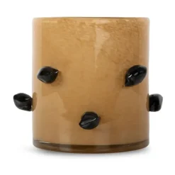 Byon Arlo kaarsenhouder M Ø15 cm, Beige-zwart< Kaarsenhouders & Kaarsenborden