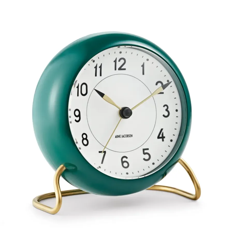Arne Jacobsen Clocks Arne Jacobsen tafelklok groen, groen< Tafelklokken