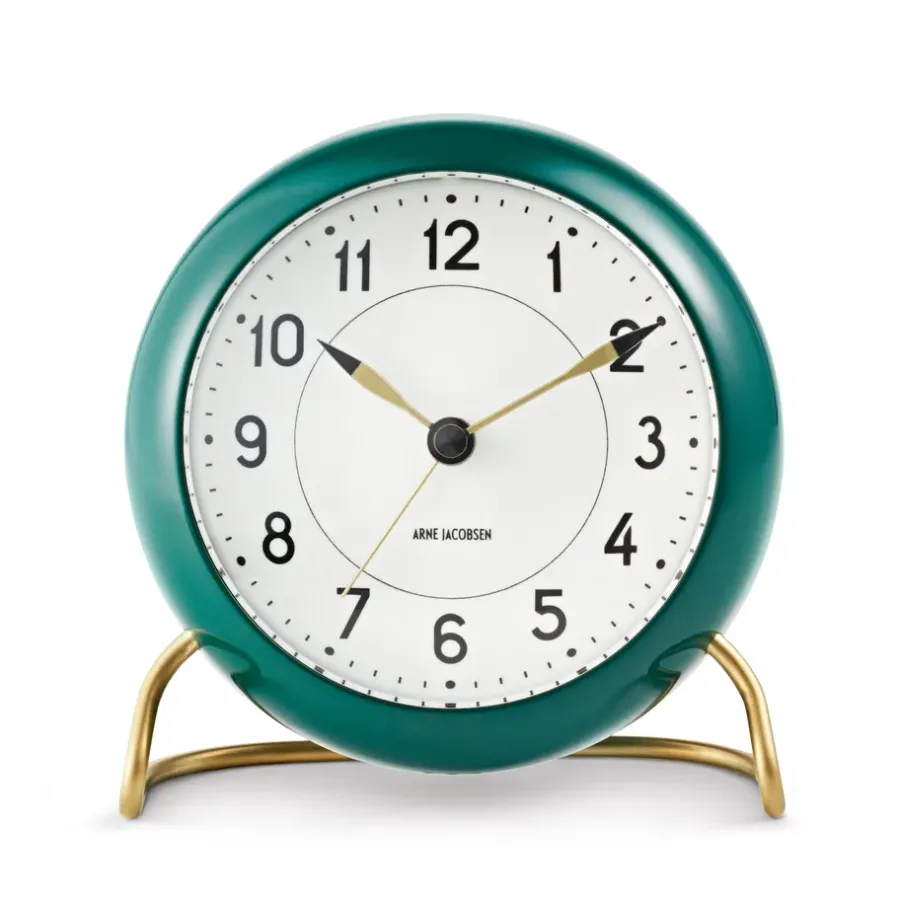 Arne Jacobsen Clocks Arne Jacobsen tafelklok groen, groen< Tafelklokken