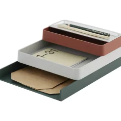 Muuto Arrange Desktop deksel 8x24 cm, Aluminium< Opbergmanden