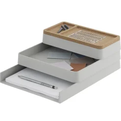 Muuto Arrange Desktop dienblad 12x25 cm, Grey< Opbergmanden