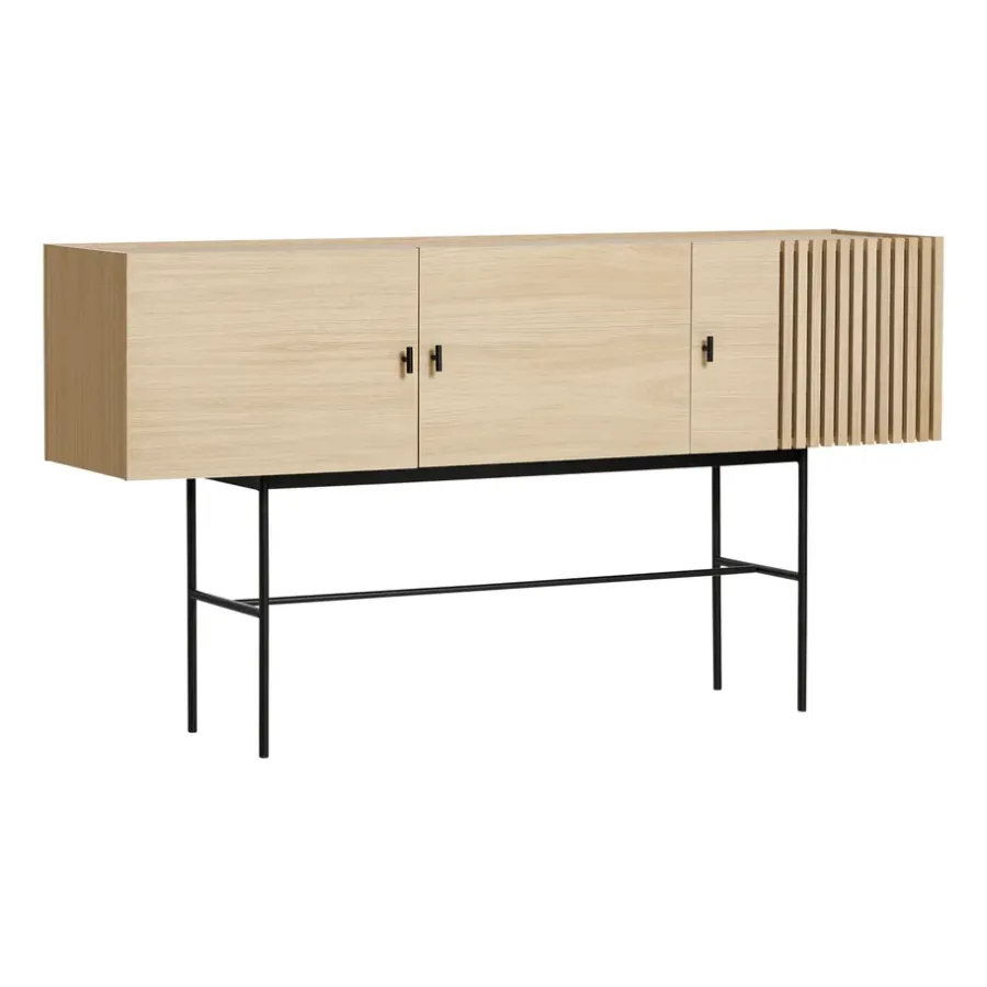 Woud Array bijzettafel, 180 cm, Witgepigmenteerd eikenhout< Ladekasten & Dressoirs