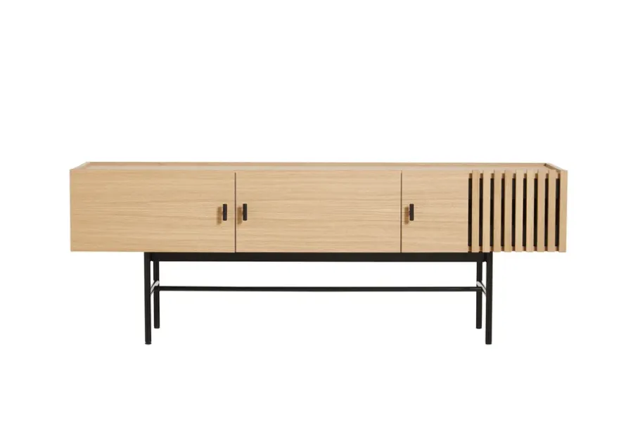 Woud Array bijzettafel laag, 150 cm, Witgepigmenteerd eikenhout< Tv- & Mediameubels|Ladekasten & Dressoirs