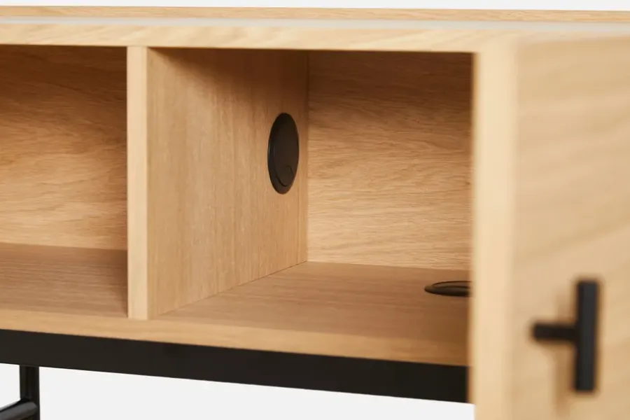 Woud Array bijzettafel laag, 150 cm, Witgepigmenteerd eikenhout< Tv- & Mediameubels|Ladekasten & Dressoirs