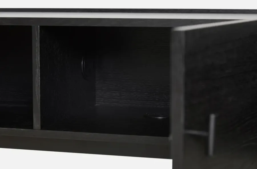 Woud Array bijzettafel laag, 150 cm, Zwartgeschilderd eikenhout< Tv- & Mediameubels|Ladekasten & Dressoirs