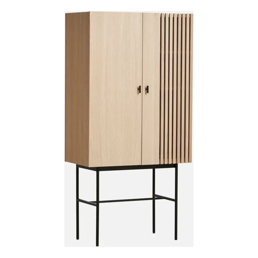 Woud Array kastje, 80 cm, Witgepigmenteerd eikenhout< Kasten & Vitrines