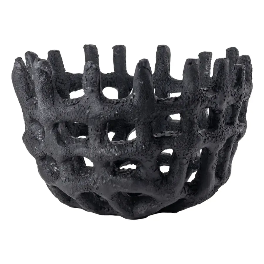 Mette Ditmer Art Piece gevlochten mand, Black< Decoratieve Schalen