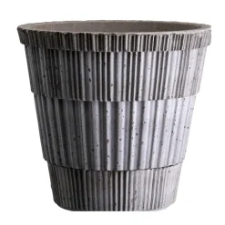 Bergs Potter Atlas raw bloempot met schotel, Grey, Ø25 cm< Bloempotten