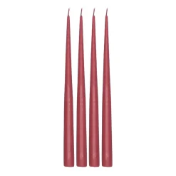 Scandi Essentials Atmosphere dinerkaarsen 4-pack 32 cm, Dark red< Kaarsen