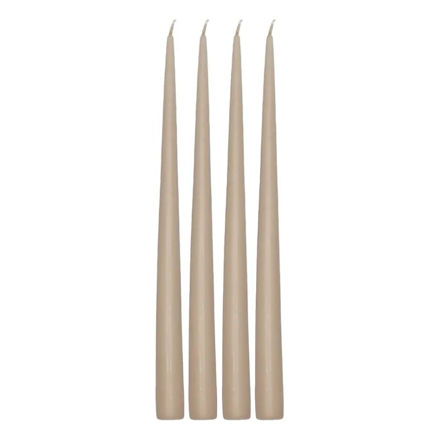 Scandi Essentials Atmosphere dinerkaarsen 4-pack 32 cm, Zand< Kaarsen