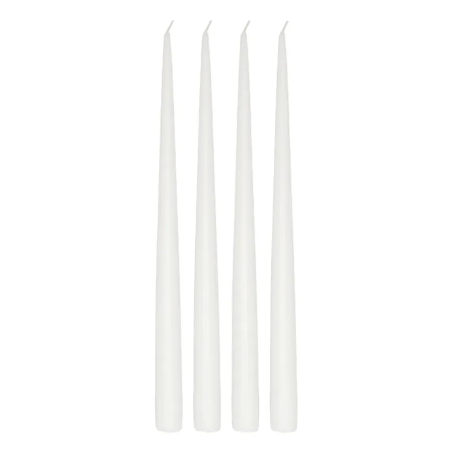 Scandi Essentials Atmosphere dinerkaarsen 4-pack 32 cm, White< Kaarsen