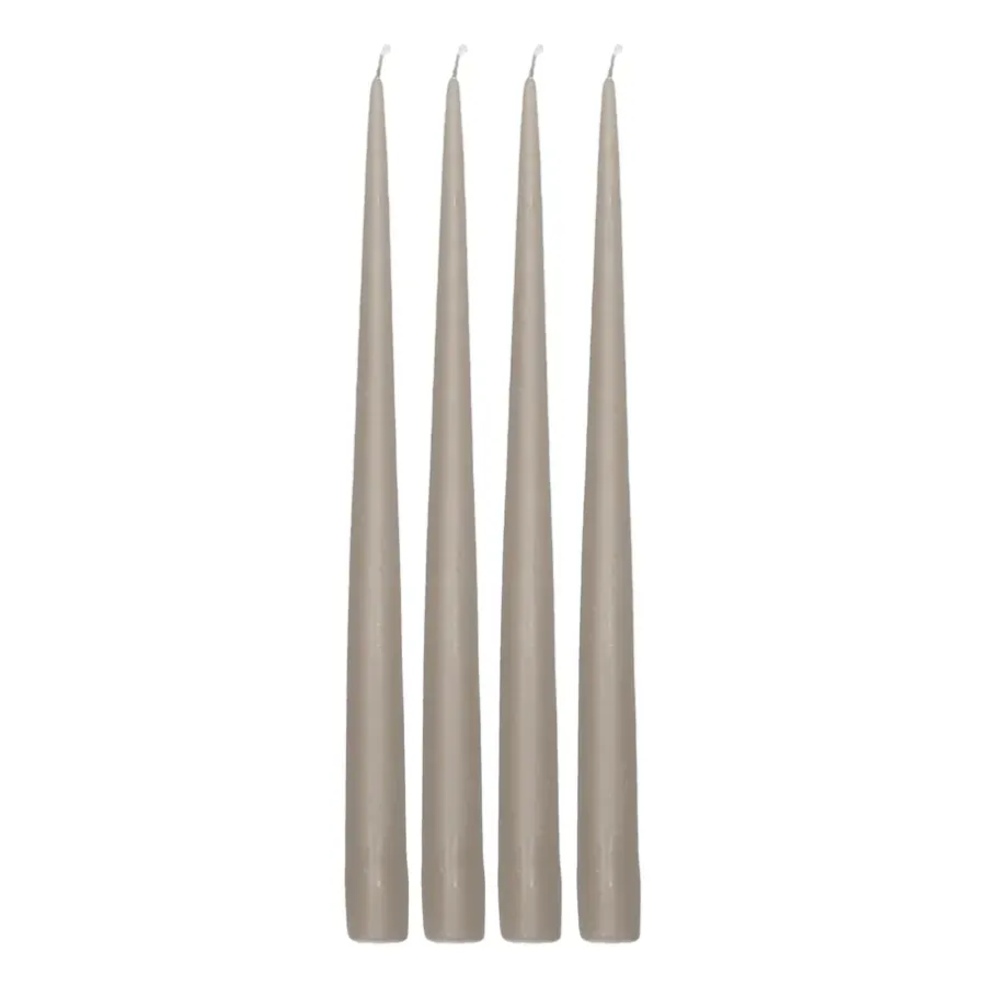 Scandi Essentials Atmosphere dinerkaarsen 4-pack 32 cm, Taupe< Kaarsen