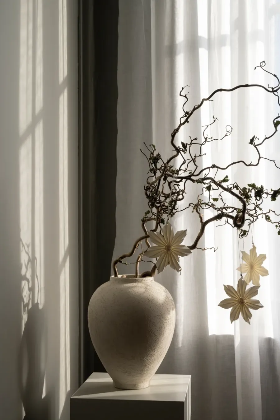 Watt & Veke Aurora kerstdecoratie 3-pack, White-brown< Kerstdecoraties