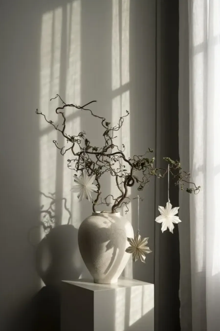 Watt & Veke Aurora kerstdecoratie 3-pack, White-brown< Kerstdecoraties