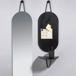 Zone Denmark A-Wall Mirror Spiegel, black, small< Wandspiegels