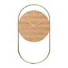Andersen Furniture A-Wall wandklok 41x76 cm, Oak-brass< Wandklokken