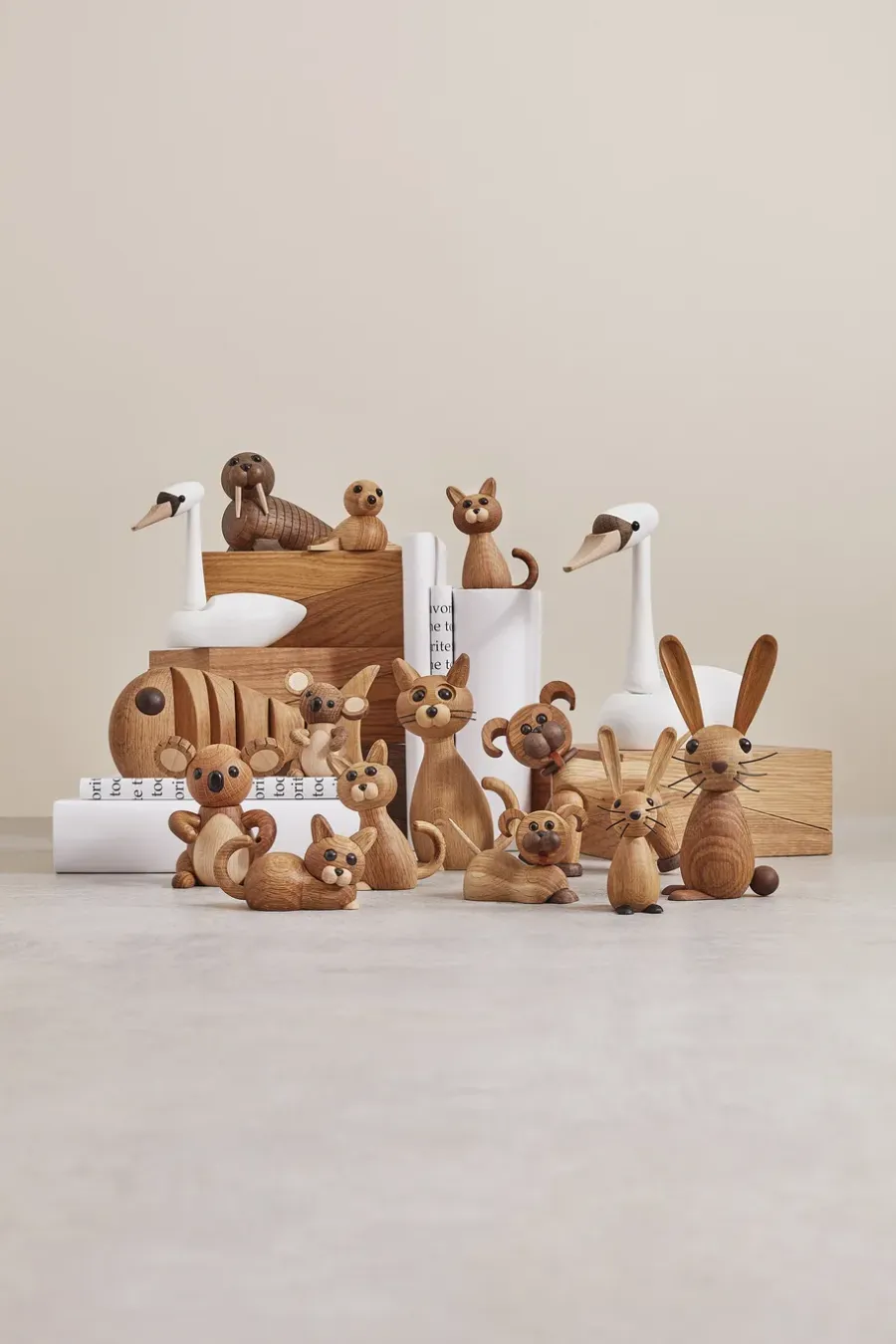Spring Copenhagen Babyzeehond decoratie, Eikenhout< Houten Beelden