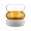 Muurla Bagel vaas/waxinelichtjeshouder 12 cm, Amber< Vazen