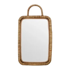 Meraki Baki spiegel met lijst 24x36 cm, Natur< Wandspiegels