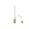 Ferm Living Balance kandelaar messing, kaars< Kandelaars