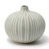 Lindform Bari vaas, Stonestripe light grey rough, M< Vazen