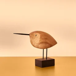 Warm Nordic Beak Bird decoratie, Awake Snipe< Houten Beelden