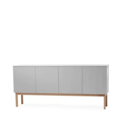 A2 Beam sideboard, lichtgrijs, onderstel van witgeolied eikenhout< Ladekasten & Dressoirs