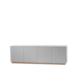 A2 Beam sideboard, lichtgrijs, sokkel van witgeolied eikenhout< Tv- & Mediameubels|Ladekasten & Dressoirs