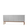A2 Beam sideboard, lichtgrijs, onderstel van geolied eikenhout< Ladekasten & Dressoirs
