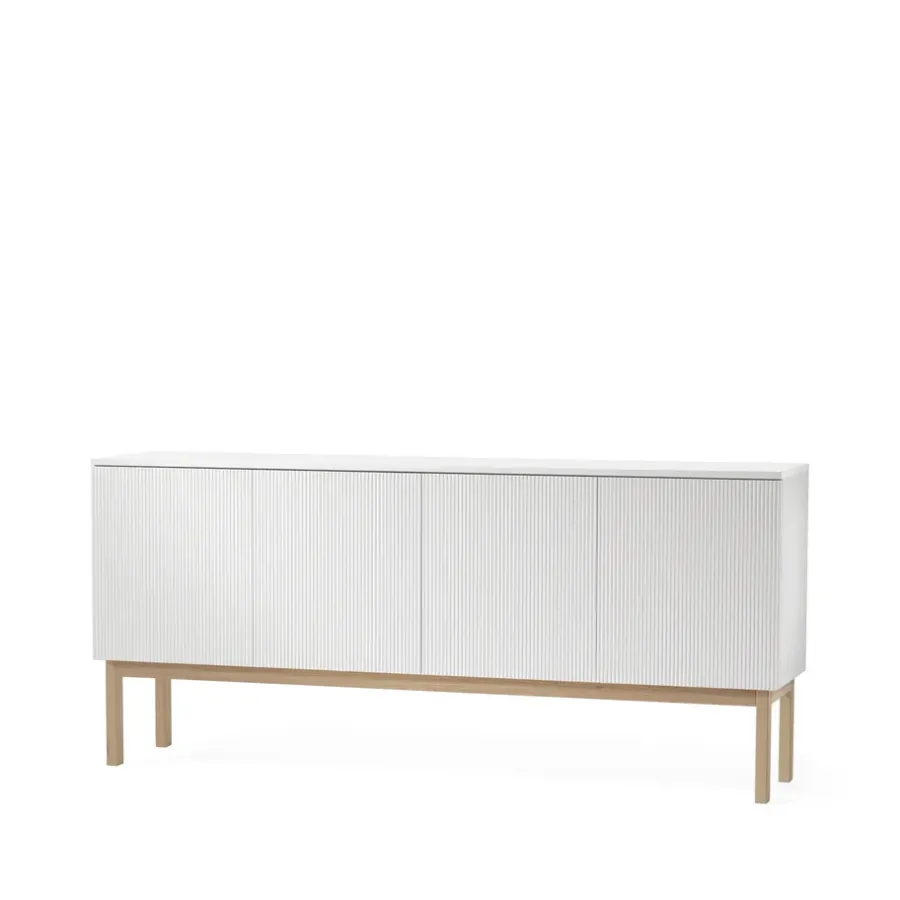A2 Beam sideboard, witte lak, onderstel van witgeolied eikenhout< Ladekasten & Dressoirs