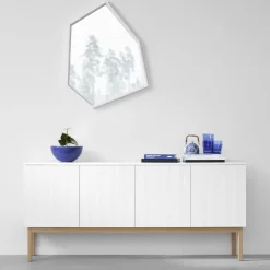 A2 Beam sideboard, witte lak, onderstel van witgeolied eikenhout< Ladekasten & Dressoirs