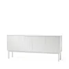 A2 Beam sideboard, witte lak, wit onderstel, blad van carrara marmer< Ladekasten & Dressoirs