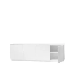 A2 Beam sideboard, witte lak, witte sokkel< Tv- & Mediameubels|Ladekasten & Dressoirs