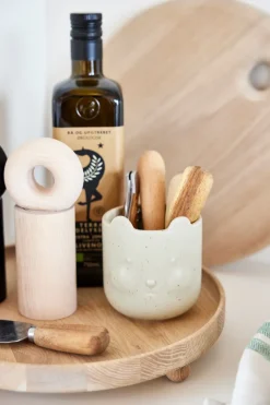 OYOY Bear bloempot, Reactive Olive< Kinderkamer Interieuraccessoires|Kinderkamer Interieuraccessoires