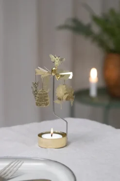 Pluto Design Bee Mine engelenspel, Goud< Kerstdecoraties
