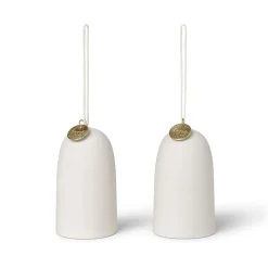 Ferm Living Bell kersthanger bel Ø4 cm 2-pack , Off-white< Kerstdecoraties