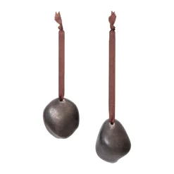 Ferm Living Bellure kersthanger 7 cm 2 delen, Rustic Bronze< Kerstdecoraties