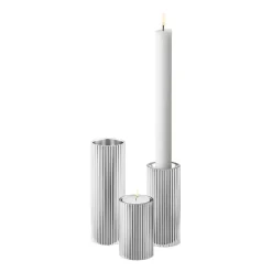 Georg Jensen Bernadotte kandelaar 3-delig, Roestvrij staal< Kandelaars