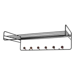 Maze Bill Hat rack hoedenplank, Zwart-donkerbruin< Garderobehaken & Hoedenplanken