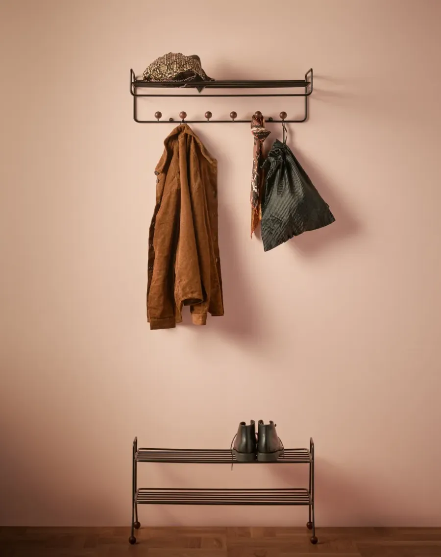 Maze Bill Hat rack hoedenplank, Zwart-donkerbruin< Garderobehaken & Hoedenplanken