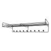 Maze Bill Hat rack L hoedenplank, Zwart-donkerbruin< Garderobehaken & Hoedenplanken