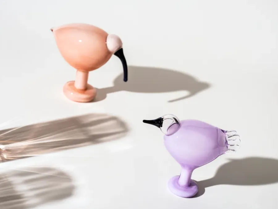 Iittala Birds by Toikka, Ibis zalmroze< Glaskunst|Paasdecoratie