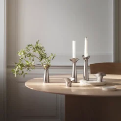 Georg Jensen Bloom Botanica kandelaars 2-pack, Roestvrij staal< Kandelaars