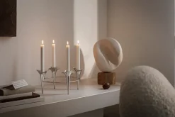 Georg Jensen Bloom kaarsenhouder Ø28 cm, Roestvrij staal< Kandelaars