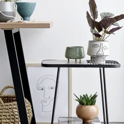 Bloomingville bloempot op voet Ø15 cm, Grijs< Bloempotten
