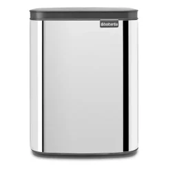 Brabantia Bo afvalemmer 7 l, Glanzend geborsteld staal< Pedaalemmers